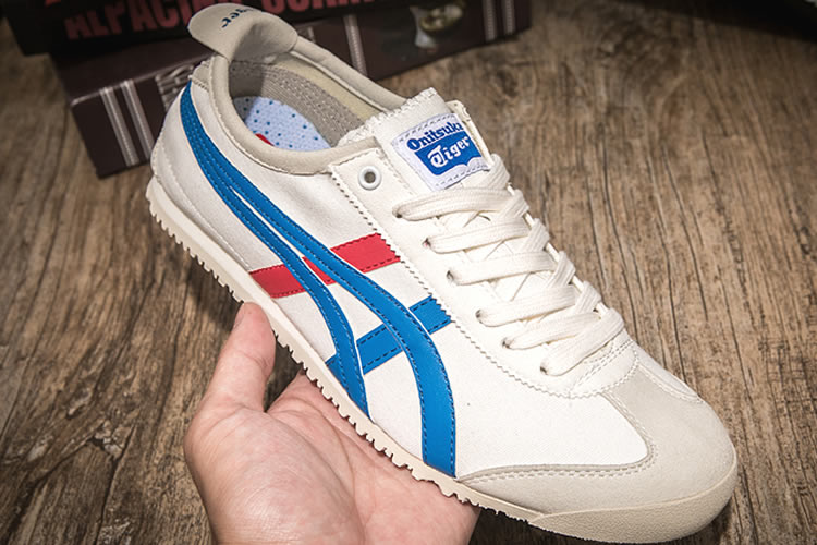 (White/ Blue/ Red) Mexico 66 Canvas Shoes - Click Image to Close