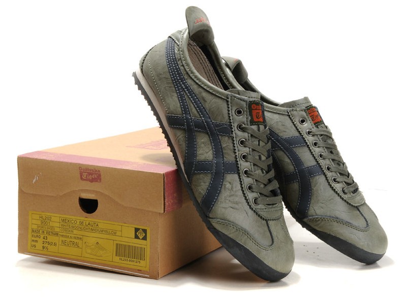 (Army/ Green) Men's Onitsuka Tiger LAUTA Mexico 66 New Shoes - Click Image to Close