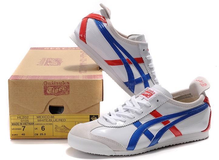 Onitsuka Tiger (White/ Blue/ Red) Mens LAUTA Shoes [THL7G1-0196 ...