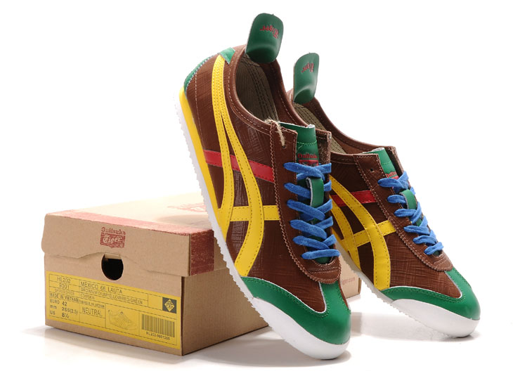 Mens Brown/ Yellow/ Red/ Green) Mexico 66 LAUTA Shoes