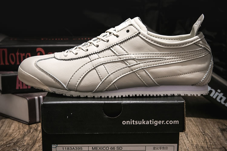 (Cream/ Cream) Onitsuka Tiger Mexico 66 SD New Shoes 1183A395-105