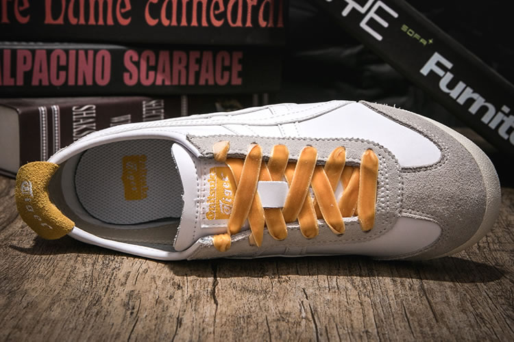 (White/ Yellow) Onitsuka Tiger Mexico 66 Shoes - Click Image to Close