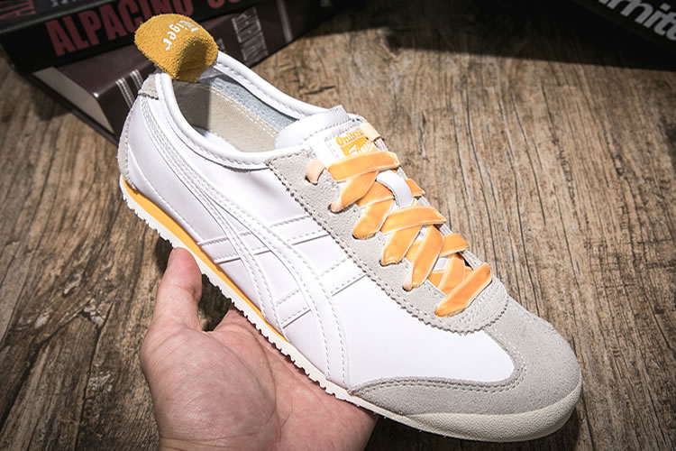 (White/ Yellow) Onitsuka Tiger Mexico 66 Shoes - Click Image to Close