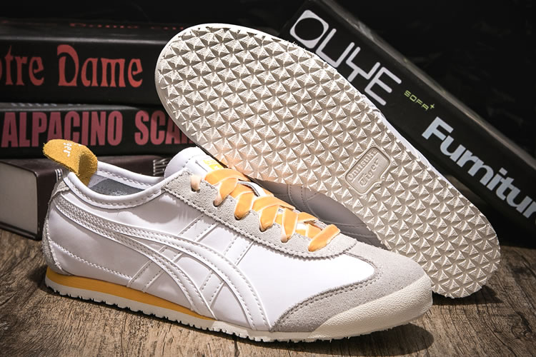 (White/ Yellow) Onitsuka Tiger Mexico 66 Shoes - Click Image to Close