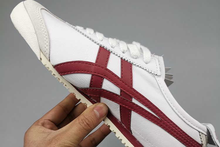(White/ Burgundy) Mexico 66 Shoes - Click Image to Close