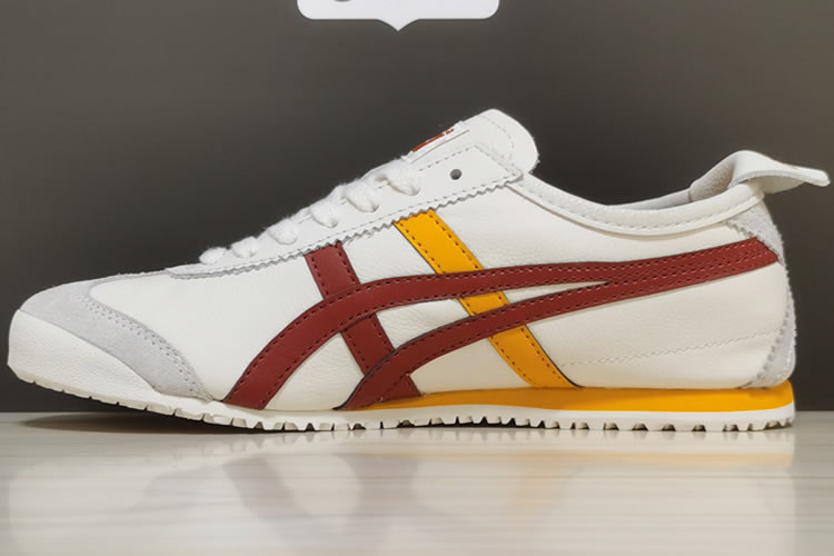 (White/ Burgundy/ Yellow) Mexico 66 Shoes - Click Image to Close