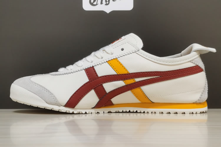 (White/ Burgundy/ Yellow) Mexico 66 Shoes