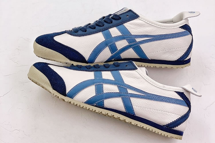 Onitsuka Tiger Mexico 66 (White/ Blue/ DK Blue) Shoes