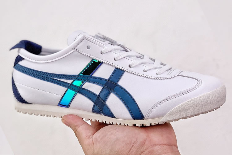 onitsuka tiger white blue shoes