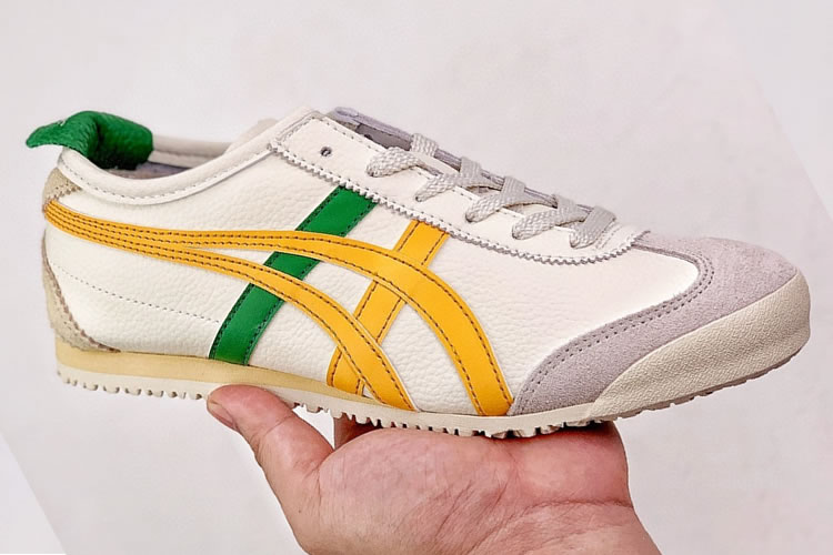 (Beige/ Yellow/ Green) Onitsuka Tiger Mexico 66 Shoes - Click Image to Close