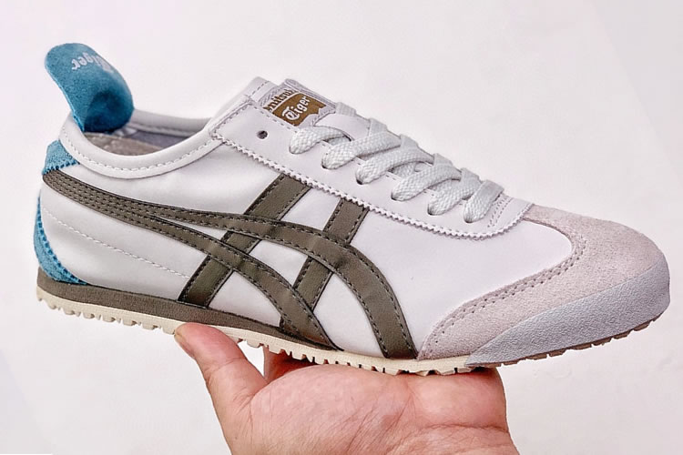 (White/ Brown) Onitsuka Tiger Mexico 66 Shoes - Click Image to Close