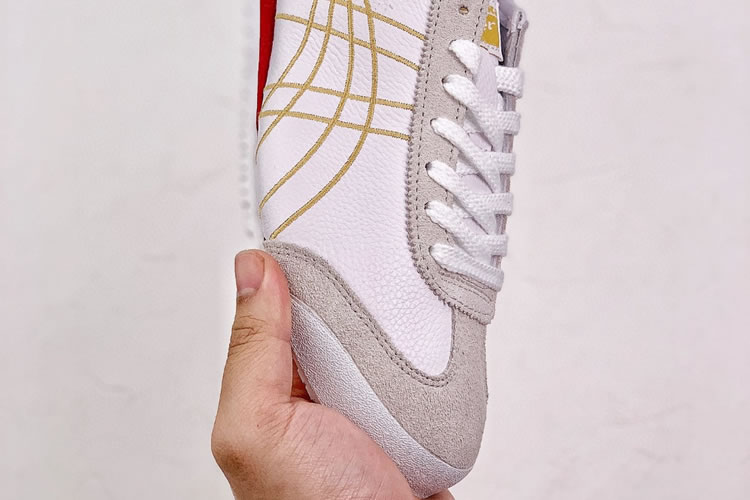 (White/ Gold/ Red) Onitsuka Tiger Mexico 66 Shoes