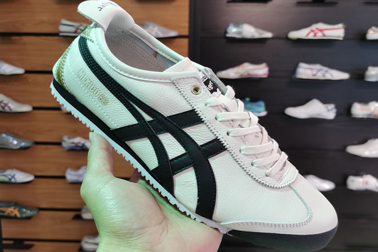 (White/ Black/ Gold) Onitsuka Tiger Mexico 66 Shoes Men's & Women's ...