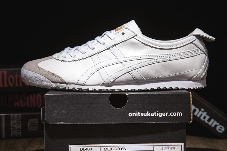 All White Onitsuka Tiger Mexico 66 Classic Shoes