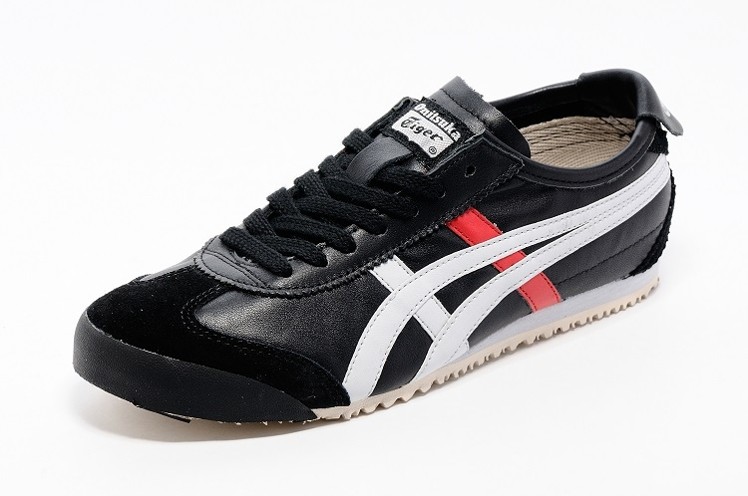 (Black/ White/ Red) Onitsuka Tiger Mexico 66 Shoes - Click Image to Close