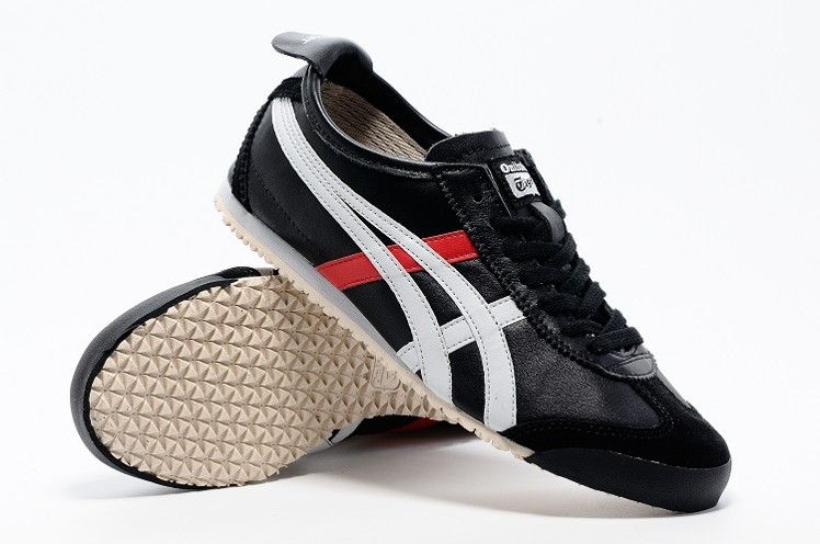 (Black/ White/ Red) Onitsuka Tiger Mexico 66 Shoes - Click Image to Close