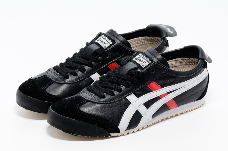 (Black/ White/ Red) Onitsuka Tiger Mexico 66 Shoes - Click Image to Close