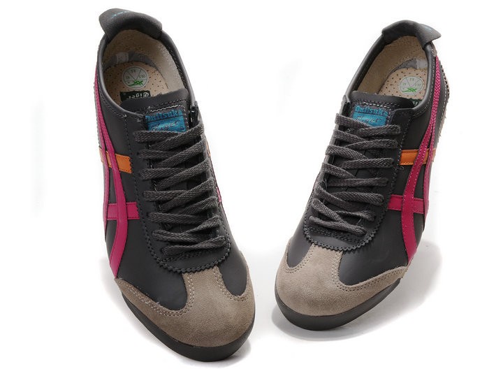 Onitsuka Tiger (Light Grey/ Red/ Orange) Mexico 66 Shoes - Click Image to Close