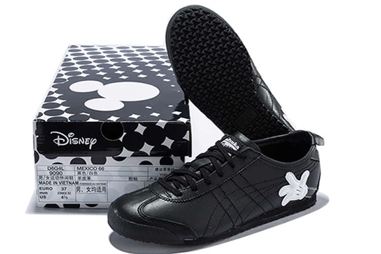 (Onitsuka Tiger/ Disney Mickey Mouse) Mexico 66 Black Shoes - Click Image to Close