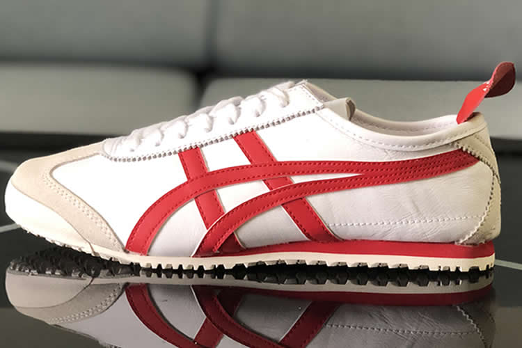 (White/ Red) Onitsuka Tiger Mexico 66 Shoes - Click Image to Close