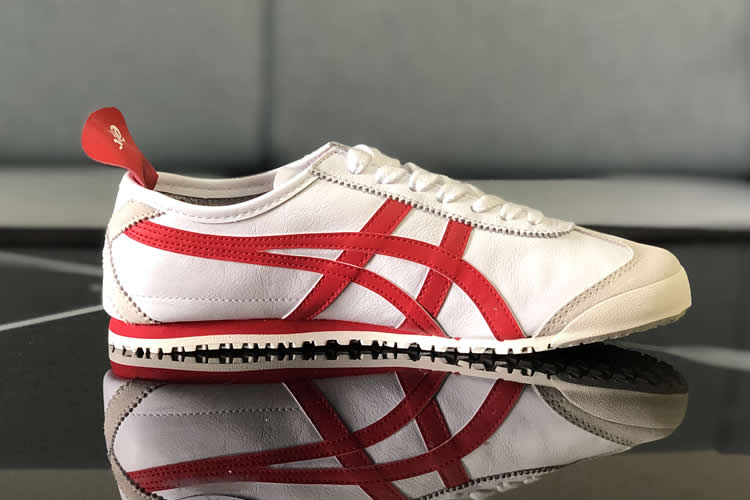 (White/ Red) Onitsuka Tiger Mexico 66 Shoes - Click Image to Close