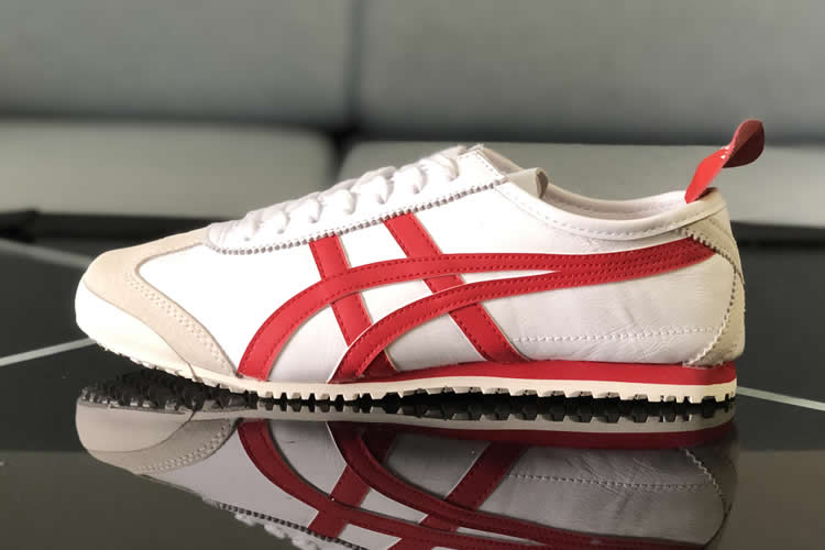 (White/ Red) Onitsuka Tiger Mexico 66 Shoes - Click Image to Close