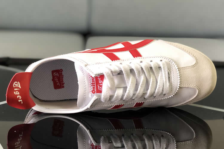 (White/ Red) Onitsuka Tiger Mexico 66 Shoes - Click Image to Close