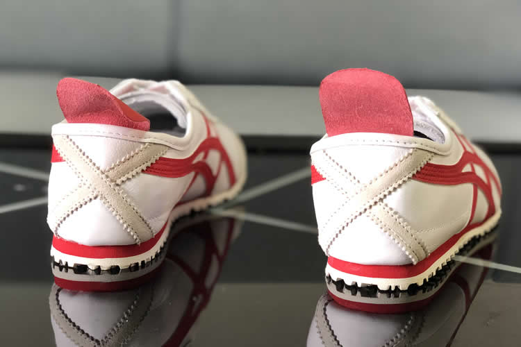 (White/ Red) Onitsuka Tiger Mexico 66 Shoes - Click Image to Close