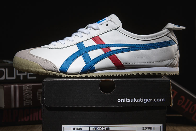 (White/ Blue/ Red) Onitsuka Tiger Mexico 66 Classical Shoes