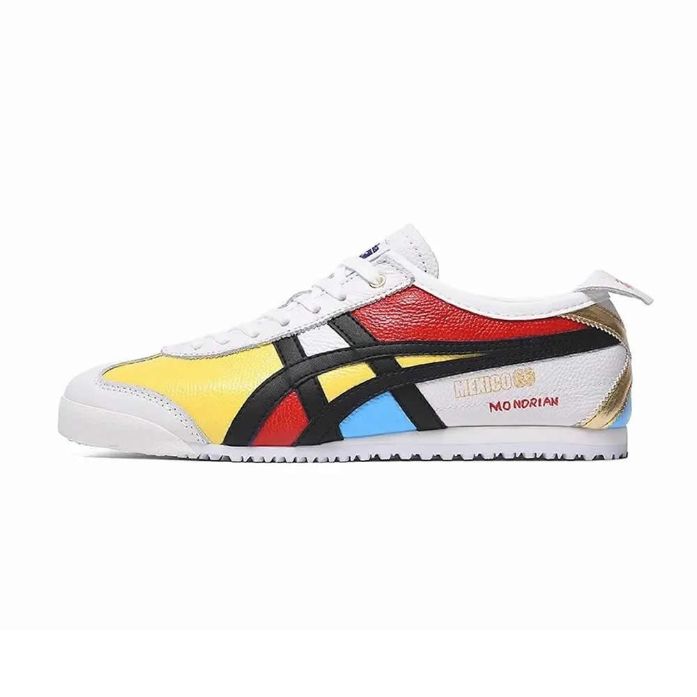 (White/ Black) Mexico 66 (Red Blue Yellow Geometric) Shoes