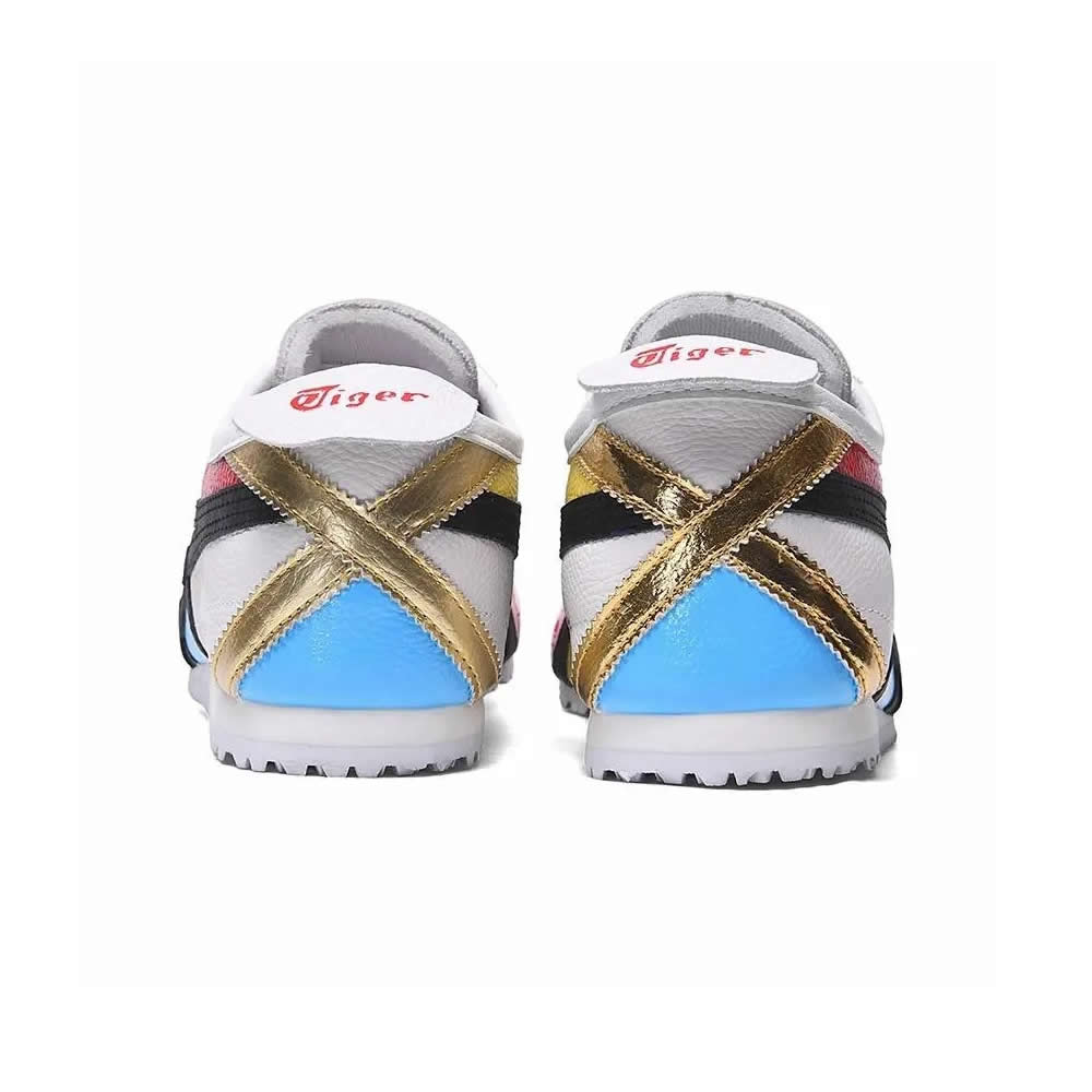 (White/ Black) Mexico 66 (Red Blue Yellow Geometric) Shoes