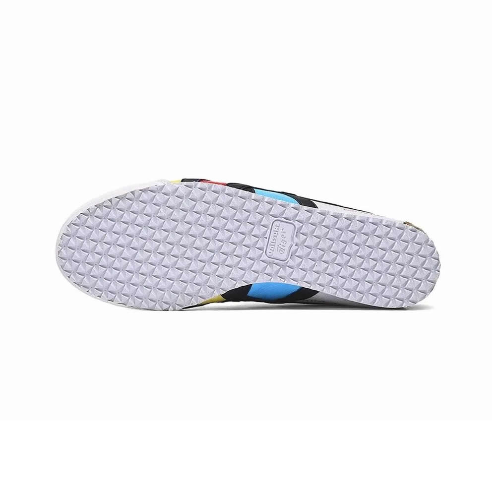 (White/ Black) Mexico 66 (Red Blue Yellow Geometric) Shoes