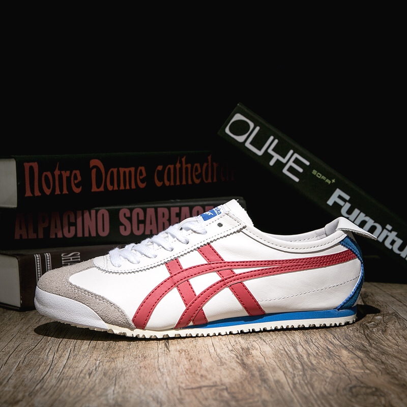 (White/ Red/ Blue) Onitsuka Tiger Mexico 66 Shoes - Click Image to Close