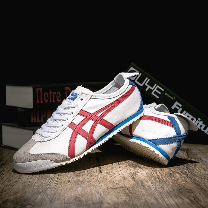 (White/ Red/ Blue) Onitsuka Tiger Mexico 66 Shoes - Click Image to Close