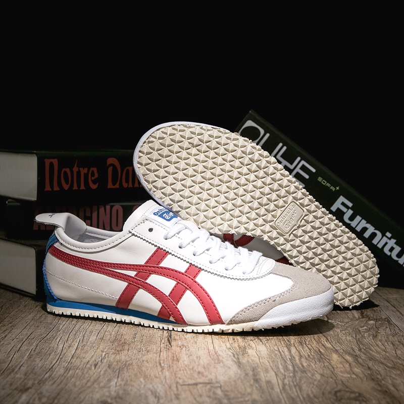 (White/ Red/ Blue) Onitsuka Tiger Mexico 66 Shoes - Click Image to Close