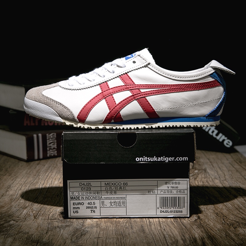 (White/ Red/ Blue) Onitsuka Tiger Mexico 66 Shoes