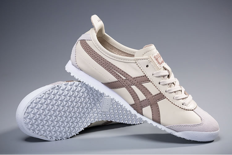 (Ivory/ Taupe) Onitsuka Tiger Mexico 66 Shoes - Click Image to Close