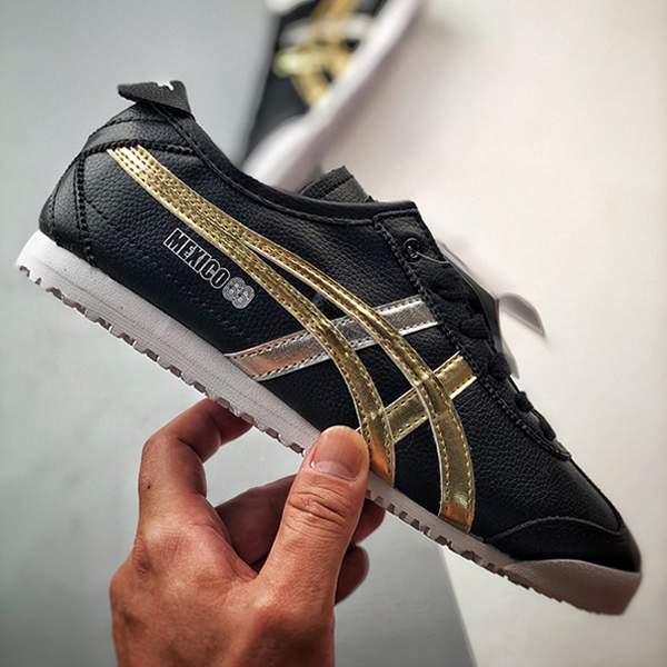 Onitsuka Tiger Mexico 66 (Black/ Gold/ Silver) Shoes