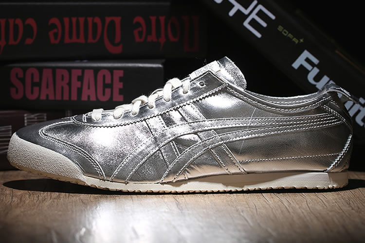 onitsuka tiger silver shoes