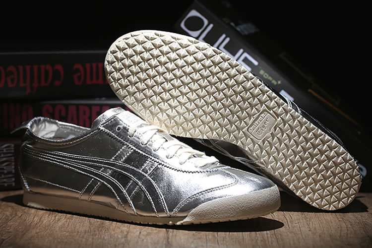 (All Silver) Onitsuka Tiger Mexico 66 New Retro Shoes - Click Image to Close