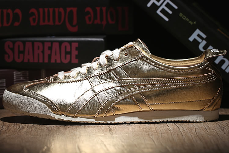 Gold Onitsuka Tiger Mexico 66 New Shoes 