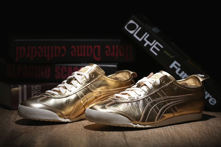 (All Gold) Onitsuka Tiger Mexico 66 New Shoes - Click Image to Close