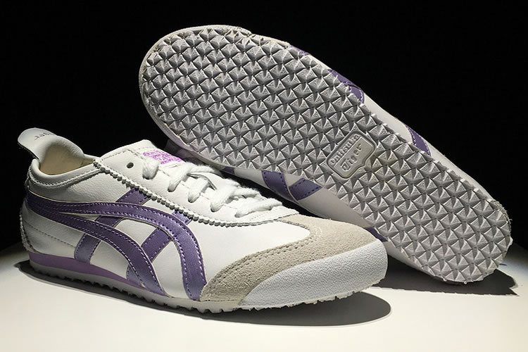 (Cream/ Violet Storm) Mexico 66 Vintage Womens Sneakers - Click Image to Close