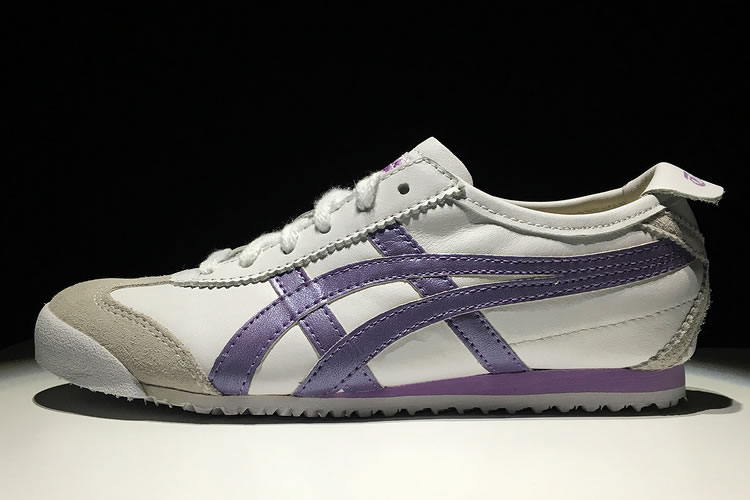 (Cream/ Violet Storm) Mexico 66 Vintage Womens Sneakers - Click Image to Close