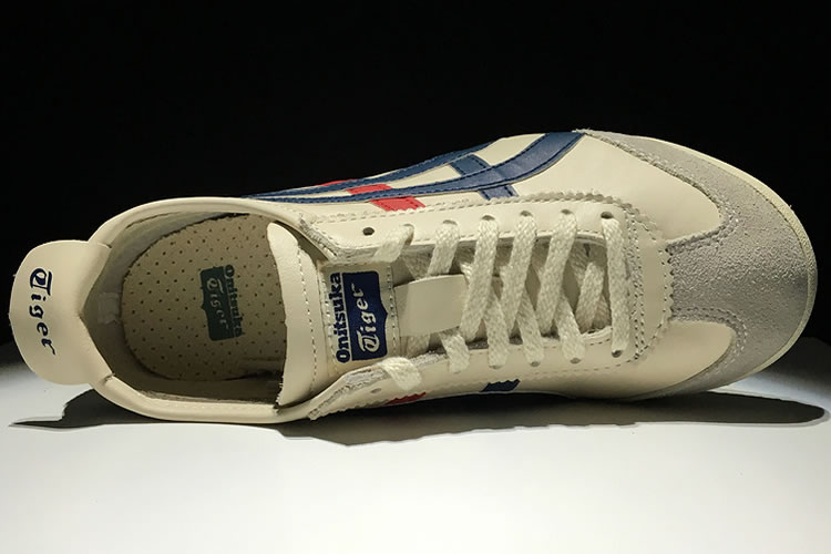 (Beige/ Blue/ Red) Onitsuka Tiger Mexico 66 Shoes