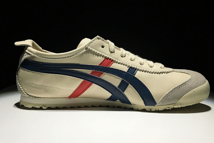 (Beige/ Blue/ Red) Onitsuka Tiger Mexico 66 Shoes - Click Image to Close