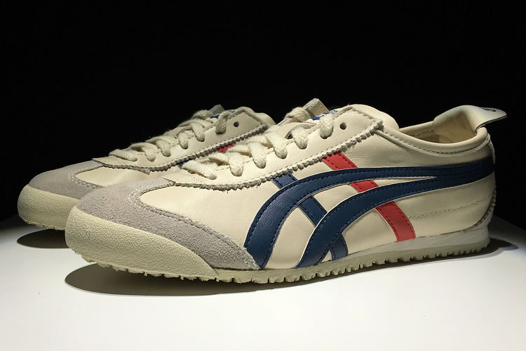 (Beige/ Blue/ Red) Onitsuka Tiger Mexico 66 Shoes