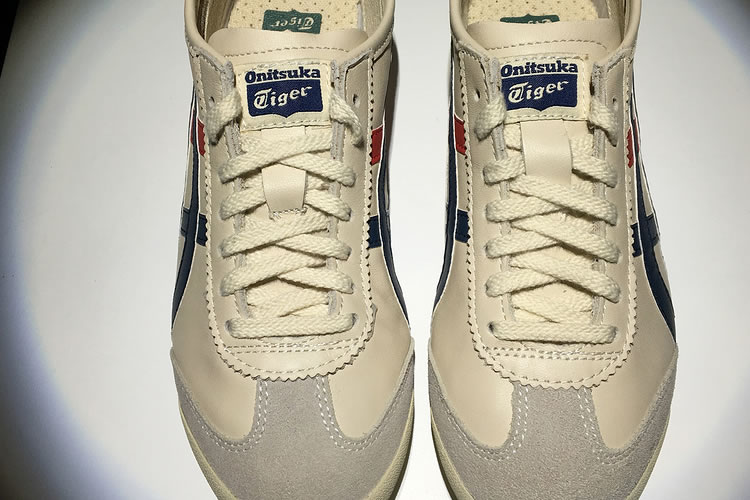 (Beige/ Blue/ Red) Onitsuka Tiger Mexico 66 Shoes - Click Image to Close