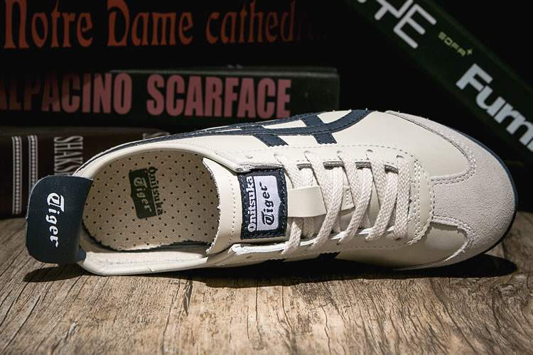 (Beige/ DK Blue) Onitsuka Tiger Mexico 66 Shoes