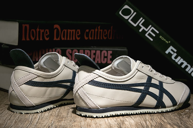 (Beige/ DK Blue) Onitsuka Tiger Mexico 66 Shoes